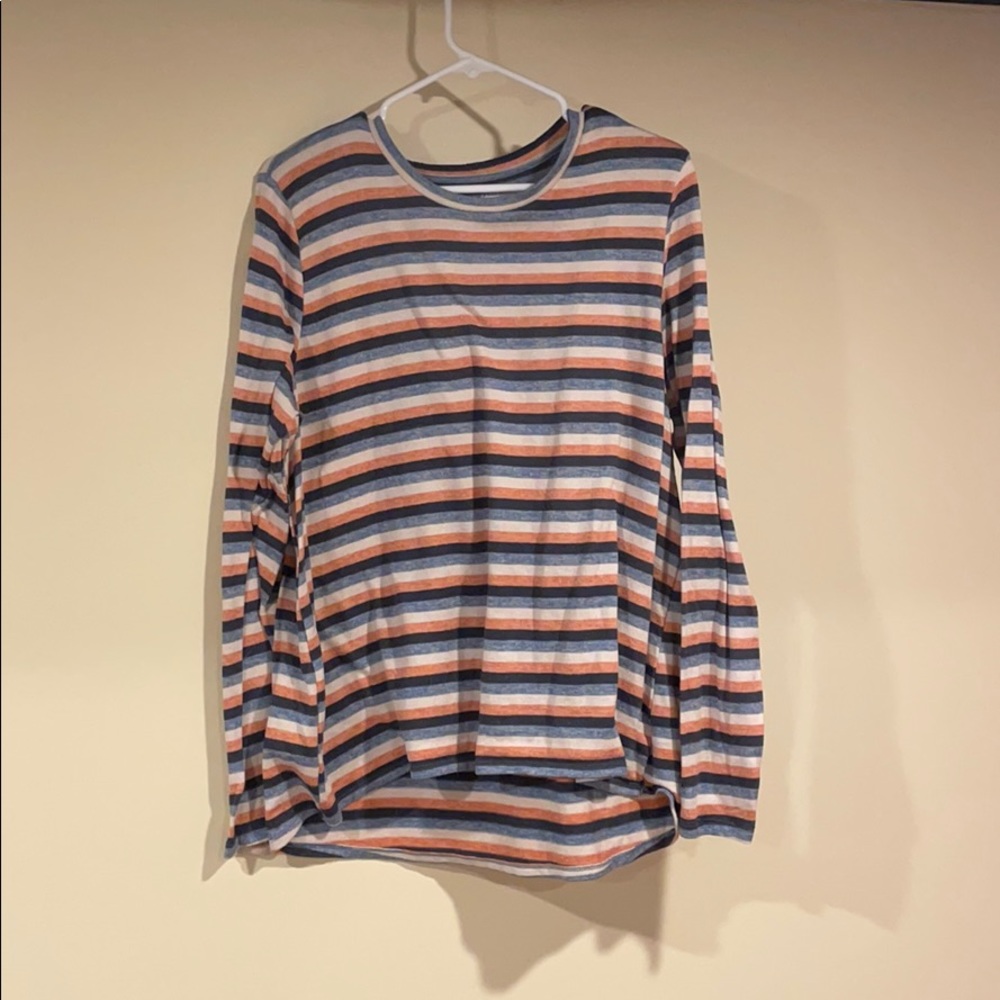 American Eagle Sleeved Multi-colored Striped Shirt